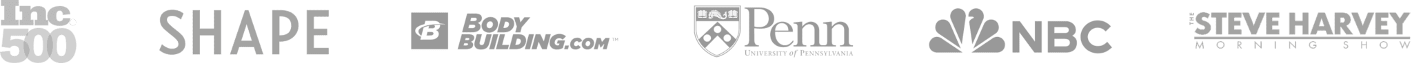 As featured in Inc. 500, Shape, Bodybuilding.com, the University of Pennsylvania, NBC and The Steve Harvey Morning Show